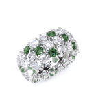 Classic Crown Emerald and White Diamond Ring