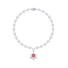 Galaxia Ruby Emerald Cut and White Diamond  High Jewellery Necklace