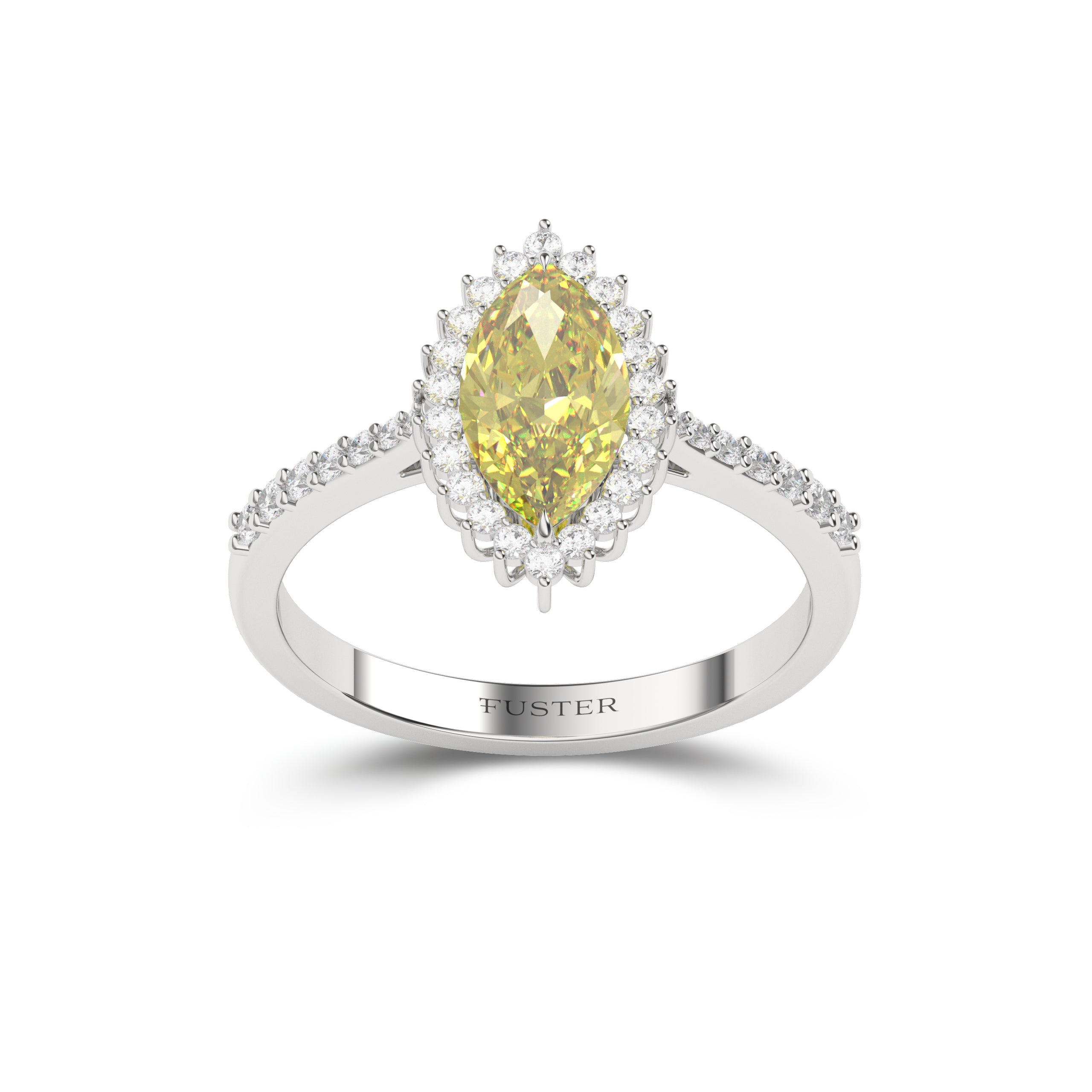 Icon Marquise Shape Yellow Diamond  Engagement Ring