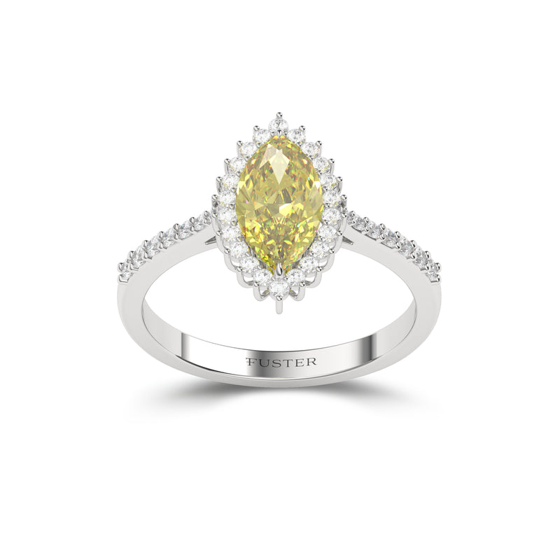 Icon Marquise Shape Yellow Diamond  Engagement Ring