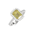 Emerald Cut Yellow Diamond Engagement Ring