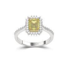 Emerald Cut Yellow Diamond Engagement Ring