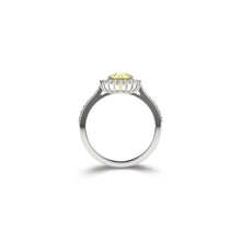 Icon Round Cut Yellow Diamond and White Diamond Engagement Ring