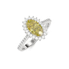 Icon Oval Shape Yellow Diamond  Engagement Ring