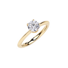 Solitare Round Cut Diamond Engagement Ring - 5 Prong