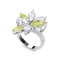 Yellow Marquise Cut and Diamond  High Jewellerly Ring