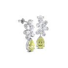 Pear Shape Fancy Yellow Diamond and  White Diamond High Jewellery Earrings