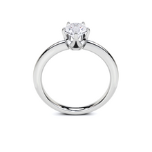 Solitare Round Cut Diamond Engagement Ring - 5 Prong