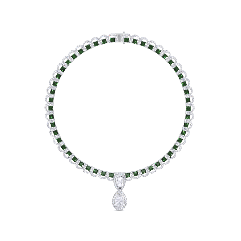 Infinity Emerald and Diamond High Jewellery Necklace