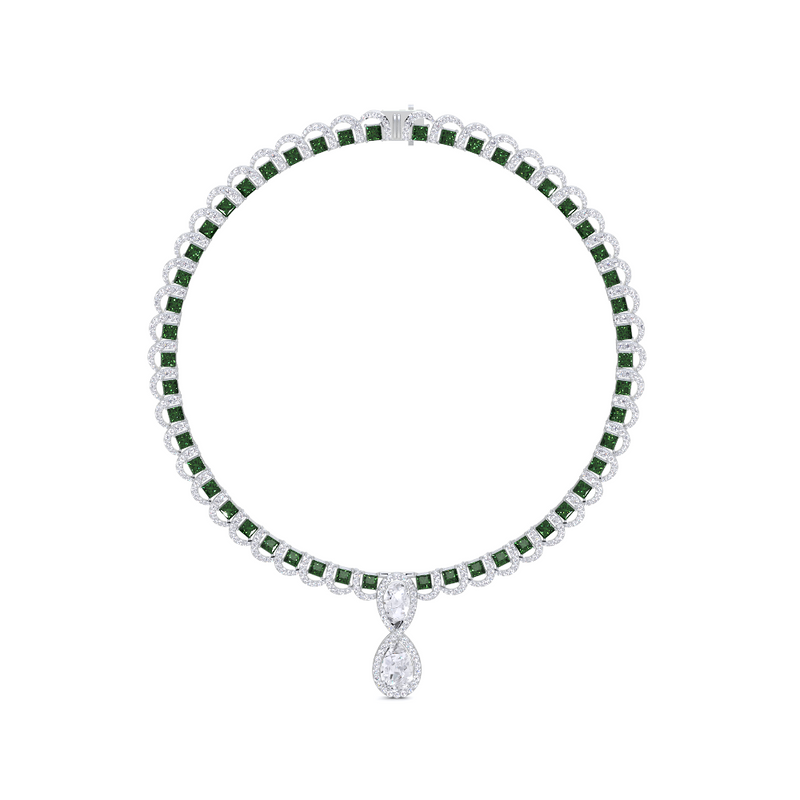 Infinity Emerald and Diamond High Jewellery Necklace