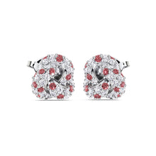 Knott Ruby and Diamond Earrings