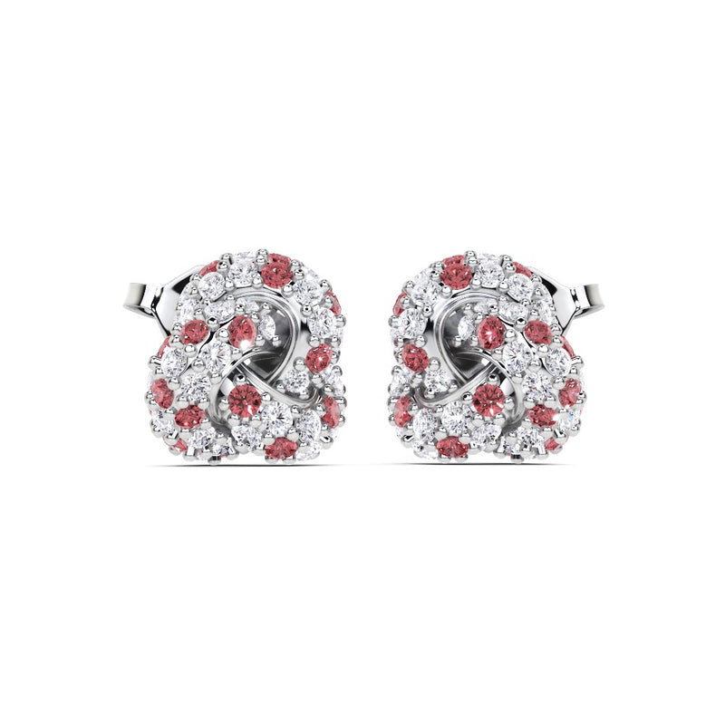 Knott Ruby and Diamond Earrings