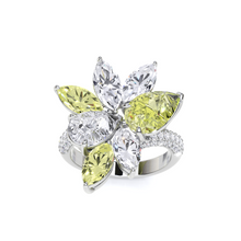 Yellow Marquise Cut and Diamond  High Jewellerly Ring