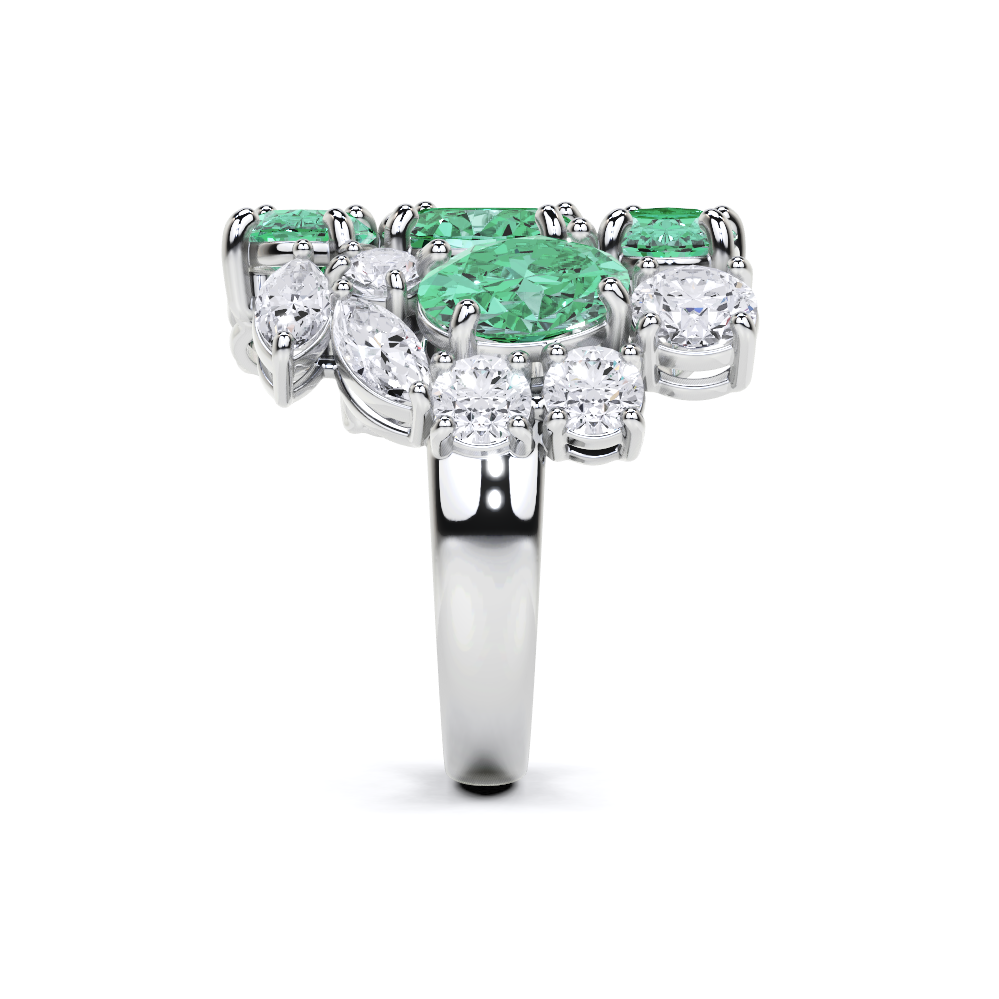 Legacy Emerald and White Diamond Ring