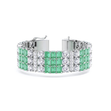 Emerald and White Diamond  High Jewellery Bracelet