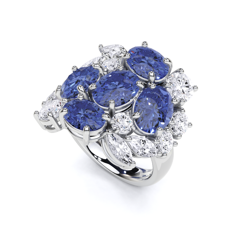 Legacy Sapphire and White Diamond Ring