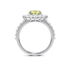 Yellow Classic Round Cut Diamond  Engagement Ring