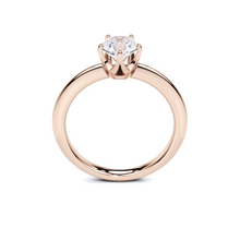 Solitare Round Cut Diamond Engagement Ring - 5 Prong