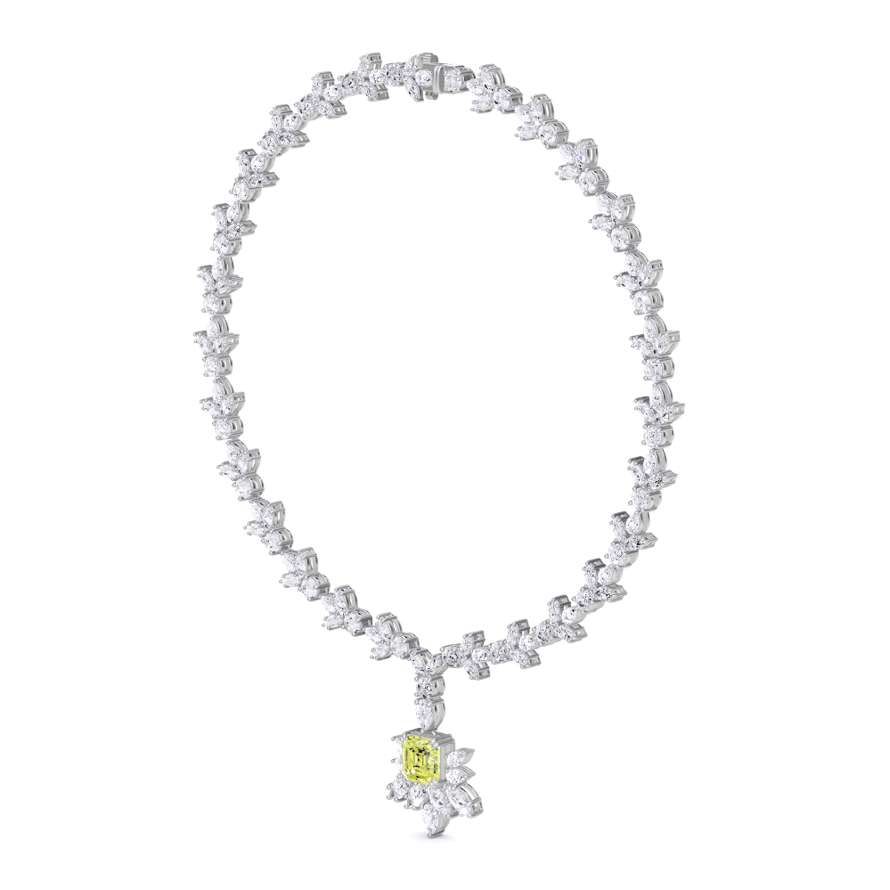 Galaxia Fancy Yellow Diamond and  White Diamond High Jewellery Necklace