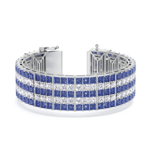 Sapphire and White Diamond  High Jewellery Bracelet