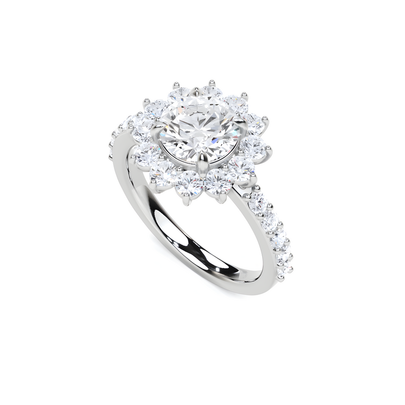 Classic Round Cut Diamond  Engagement Ring