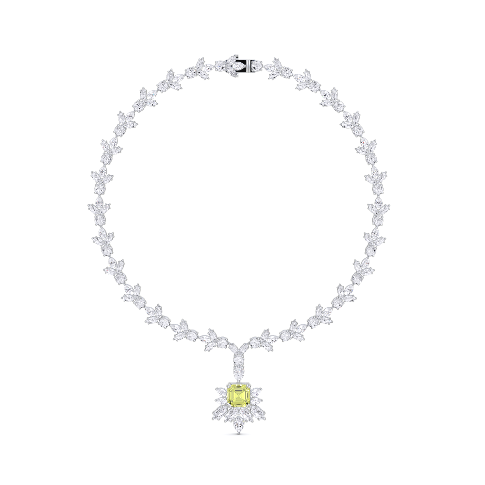 Galaxia Fancy Yellow Diamond and  White Diamond High Jewellery Necklace