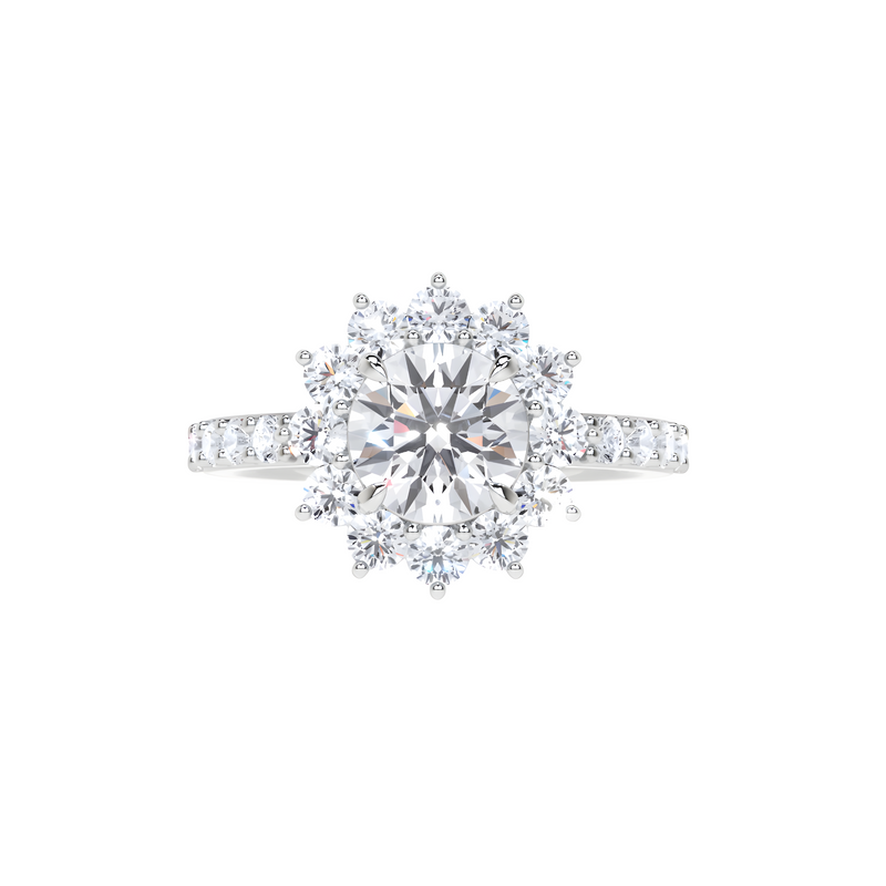 Classic Round Cut Diamond  Engagement Ring