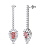 Pear Shape Ruby and White Diamond Fuster Exclusive Earrings