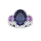 Oval Sapphire And Amethyst Futer Exclusive Ring