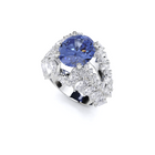 Sapphire Oval and Diamond High Jewellery Ring