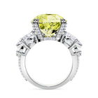 Fancy Yellow Pear Cut Diamond and White Diamond High Jewellery Ring