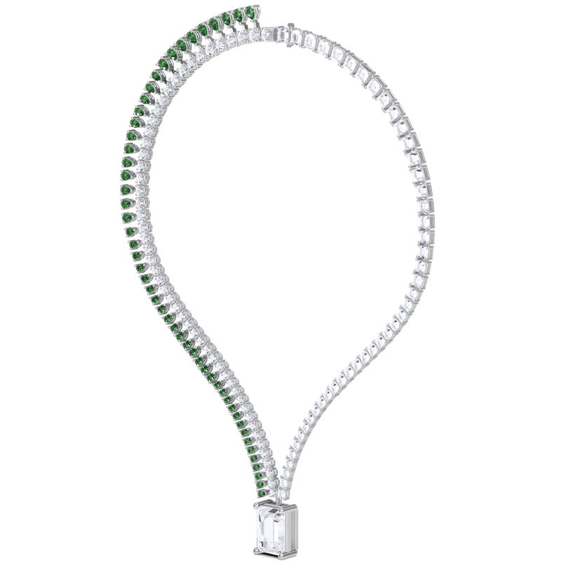 Emerald and White Diamond High Jewellery Necklace