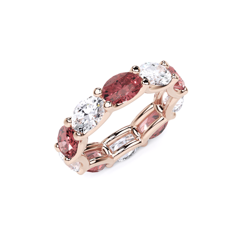 Oval Cut Ruby and Diamond Ring