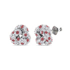 Knott Ruby and Diamond Earrings