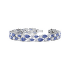 Sapphire Pear and Diamond Bracelet