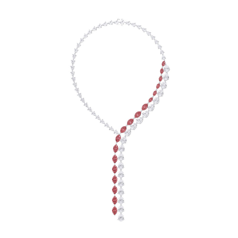 Icon Ruby Pear Diamond High Jewellery Necklace