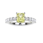 Fancy Yellow Radiant Cut Diamond Engagement Ring