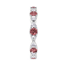 Ruby and White Diamond Navette Ring