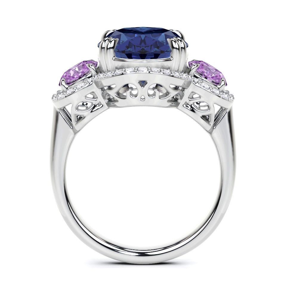 Oval Sapphire And Amethyst Futer Exclusive Ring