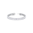 Emerald Square Cut White Diamond Bracelet