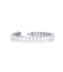 Radiant White Diamond Cut Bracelet