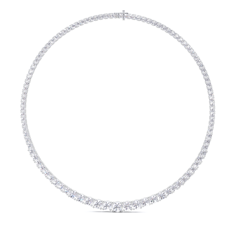 Round Diamond Graduated Necklace