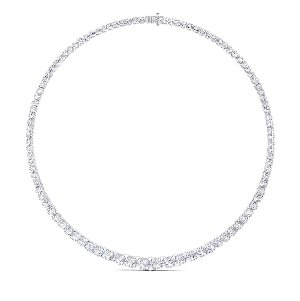 Round Diamond Graduated Necklace