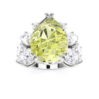 Fancy Yellow Pear Cut Diamond and White Diamond High Jewellery Ring