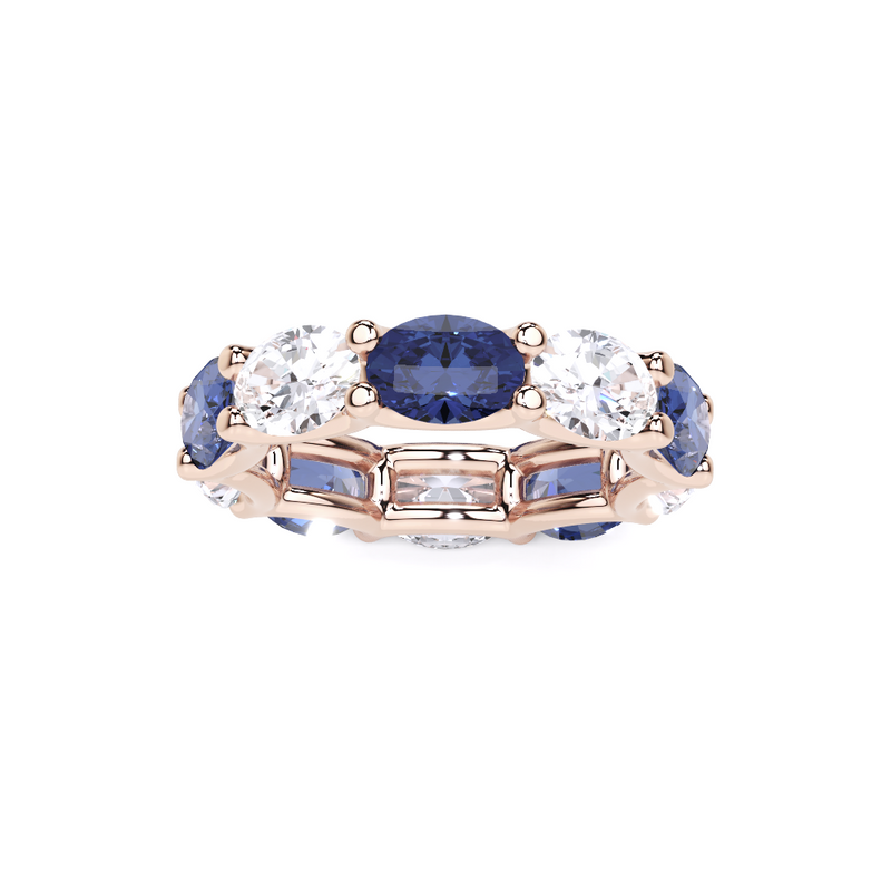 Oval Cut Sapphire and Diamond Ring