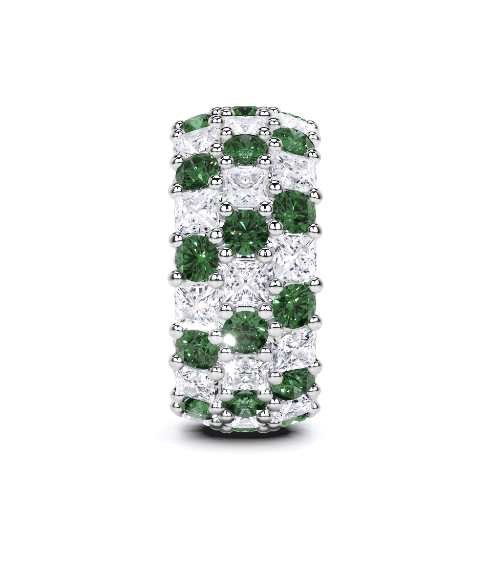 Classic Round Emerald and Diamond Ring