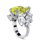 Fancy Yellow Pear Cut Diamond and White Diamond High Jewellery Ring