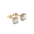 Round Diamond Stud Earrings - 4 Prong