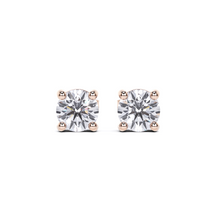 Round Diamond Stud Earrings - 4 Prong