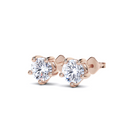 Round Diamond Stud Earrings - 5 Prong